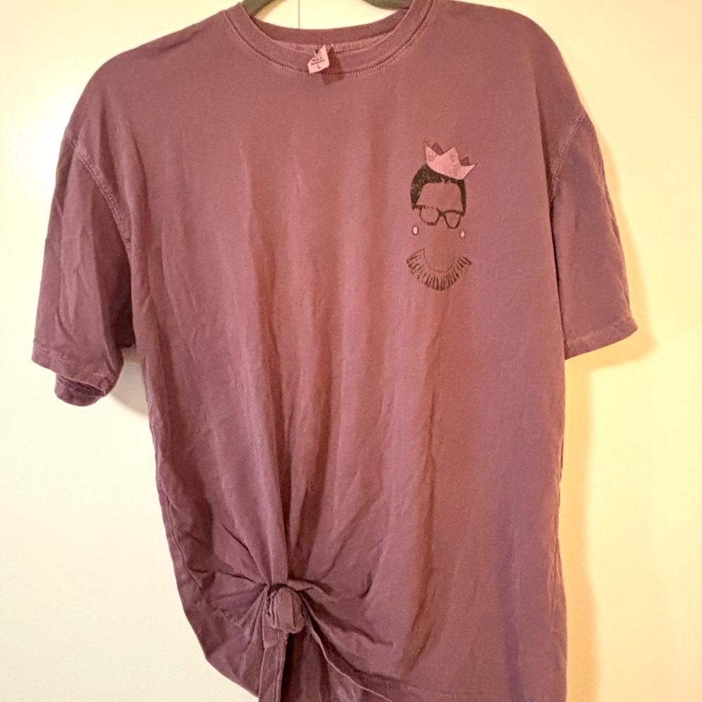 The Notorious RBG "Crown" Graphic Tee - Mauve/Plum - Size L